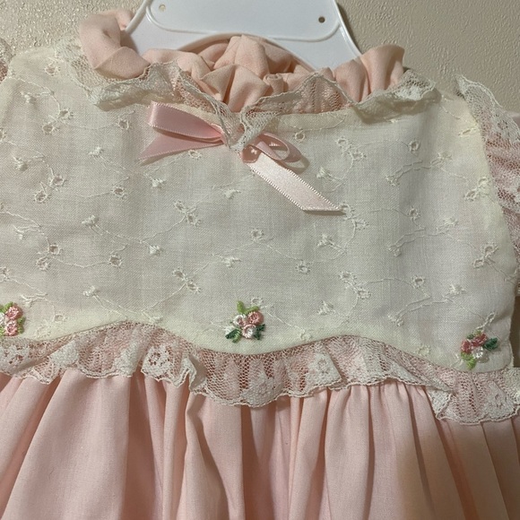 VTG Martha's Miniatures We’re Fussy Pageant Dress Party Shawl Pink 6-9 mo - Picture 2 of 12